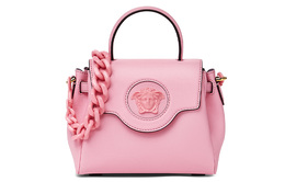 Versace Сумка-мессенджер La Medusa из коровьей кожи, сумка через плечо, женская сумка-труба, розовая dbfi040-dvit2t-1p65v
