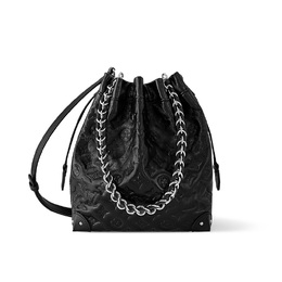 Louis Vuitton Сумка-ведро из овчины NOETrunk, сумка через плечо, женская, черного цвета, небольшого размера m13484