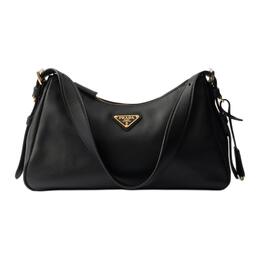 Prada Кожаная сумка через плечо среднего размера, женская, черная 1bc229_2cys_f0002