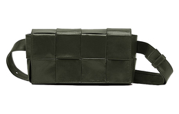 Bottega Veneta Сумка-коробка из коровьей кожи с ремнем для кассет, поясная сумка через плечо, мужская, мини, зеленая 651053vcq723203