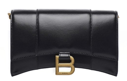 Balenciaga Сумка-часы из телячьей кожи, с ручным креплением, через плечо, мини, женская, черная 656050-1qj4m-1000