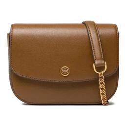 Tory Burch Кожаная сумка-цепочка на плечо, женская, среднего размера, коричневого цвета 83077-244
