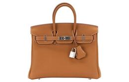 Hermes Сумка Birkin Togo из телячьей кожи, обычная женская, золотисто-коричневая h041344ck37-棕色
