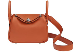 Hermes Женская кожаная сумка через плечо Lindy Swift Terre Battue/Capucine Red Soil/Orange Red h082607ckaq