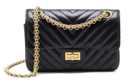 Chanel Сумка-чехол из мятой коровьей кожи с цепочкой, через плечо, мини, женская, черная as0874-y33151-94305黑色