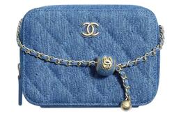 Chanel Сумка для фотоаппарата Pearl Crush Denim, синяя ap2463-b07306-ng353