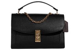 Coach Сумка-тоут Lane Leather Trunk Bag Crossbody Bag, женская, черного цвета, большого размера c8595-ima47