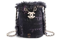 Chanel Сумка-ведро из денима, сумка через плечо, мини-сумка через плечо, женская, черная ap2603-b07552-nh449