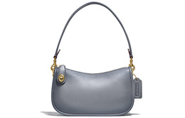 Coach Сумка-кошелек Swinger Leather на одно плечо, женская, гранитно-серого цвета, среднего размера c0638-b4grt