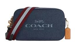 Coach Сумка через плечо Jes Fabric с коровьей кожей, среднего размера, женская, джинсовая, синяя c8585-imden