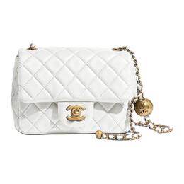 Chanel Сумка-цепочка из овчины, сумка через плечо, мини-сумка на плечо, женская, белая as1786-b02916-10601