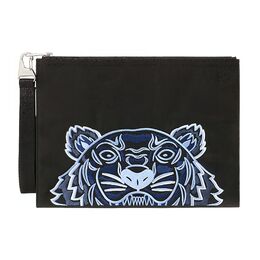 Kenzo Сумка-клатч из нейлоновой ткани Tubas мужская, черная, синяя, многоцветная fa65pm302f20-99f