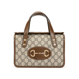 Gucci Сумка-тоут Horsebit 1955 Mini с ручкой сверху, женская, коричневого цвета 645453-92tcg-8563