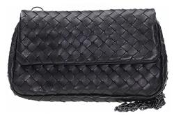 Bottega Veneta Сумка-мессенджер из овчины, сумка через плечо, женская, черная 310774-v0016-8175