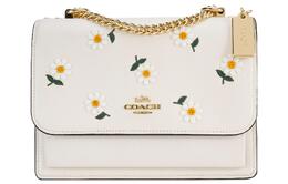 Coach Сумка-тоут Klare из кожи, через плечо, маленькая, женская, белого цвета c2858-imcah