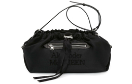 Alexander McQueen Нейлоновая сумка-мешок на завязках, женская сумка через плечо, черная 669589-16xac-1000