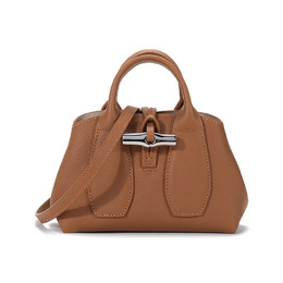 Longchamp Большая сумка из коровьей кожи Roseau, мини-сумка на одно плечо, женская, коричневого цвета 10057hpn016