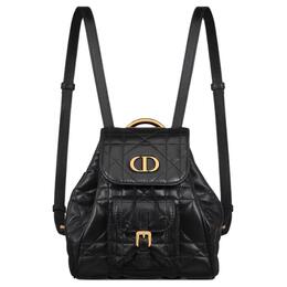 Christian Dior Маленький женский рюкзак Caro из овчины и телячьей кожи, черный m6302unoz-m900