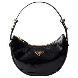 Prada Сумка из лакированной кожи, сумка через плечо, унисекс, черная 1bc194_2dnt_f0002_v_ooo