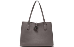 Longchamp Сумка для ноутбука из коровьей кожи Roseau, серая, среднего размера для женщин 2686968112