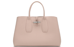 Longchamp Большая женская сумка Roseau из коровьей кожи, нежно-розового цвета 10059hpn133