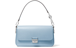 Michael Kors Сумка-багет из кожи Bradshaw, женская, синяя, с цепочкой 30s1s2bl1l-chambray