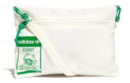 Сумка-мессенджер KERMIT POUCH Collaboration из полиэстера, сумка через плечо, обычная, унисекс Adidas Originals, белый/зеленый/мультколор gn3210 | white green multicolor