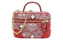 MCM Сумка-косичка из жаккардовой ткани, кожаная, женская, красного цвета mwrbatq02re001