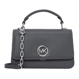 Michael Kors Сумка-тоут Delancey из коровьей кожи, сумка через плечо, женская сумка-труба, цвет сланцево-серый 32t4sd8c5l-047