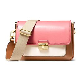 Michael Kors Сумка Bradshaw из коровьей кожи, через плечо, среднего размера, женская, цвета "желудь" коричневого и розового цвета 30t1g2bm2l-986