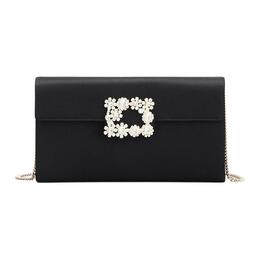 Сумка-конверт с цветочной пряжкой и клапаном через плечо Roger Vivier rbwamfd0200rs0b999