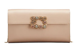 Сумка-конверт с цветочной пряжкой и клапаном через плечо Roger Vivier rbwamfd0200rs0m014