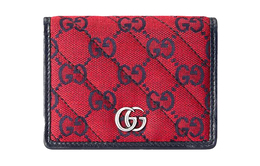 Gucci Холщовая сумка для квилтинга с кожаным держателем для карт, холщовая сумка, женский кошелек, красный/синий 661330-2uzcv-6477