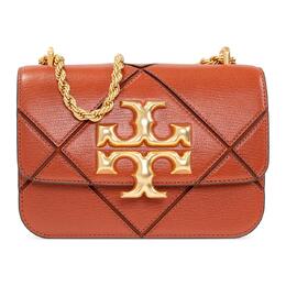 Tory Burch Сумка через плечо Eleanor из кожи, небольшого размера, женская, цвета Wealth Orange & Havana Red 75707-804