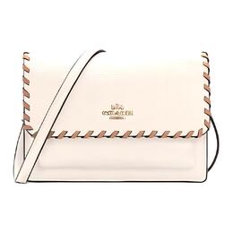 Coach Женская поясная сумка-слинг из коровьей кожи, белая, с откидным клапаном c4234-imsut