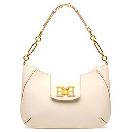 Bally Женская кожаная сумка через плечо бежевого цвета 6239075-white