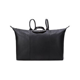 Longchamp Дорожная сумка из овчины Le Pliage Cuir, сотрудничество с ЕС, большая женская, черная 10132eua001