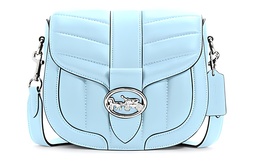 Coach Сумка-седло Georgie Sheepskin, сумка через плечо, женская, светло-голубая, Trumpets c2803-svqve