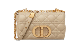 Christian Dior Сумка-мессенджер Caro из мягкой коровьей кожи, женская, бежевого цвета m9241uwhc-m39u