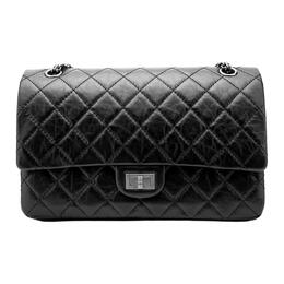 Chanel Сумка через плечо из телячьей кожи 2.55, женская, среднего размера, черная a37586-y04150-c3906