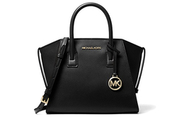 Michael Kors Сумка-кошелек Avril из коровьей кожи с ушками, сумка через плечо, маленькая, женская, черного цвета 35f1g4vm2l-001