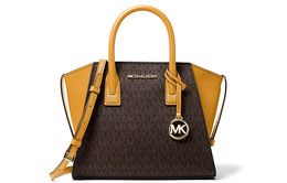 Michael Kors Женская кожаная сумка-ушанка Avril Trumpets, золотисто-оранжевая 35f1g4vm2b-marigold