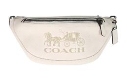 Сумка через плечо из коровьей кожи, большая мужская, цвет экрю Coach c4137-qbchk