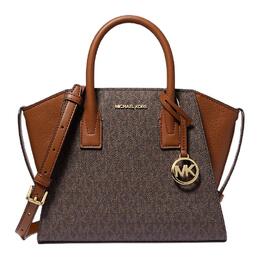 Michael Kors Сумка Avril с покрытием из холста, сумка через плечо, маленькая, унисекс, коричневого цвета 35f4g4vs1b-brown