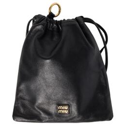 Miu Miu Женский кожаный клатч черного цвета 5ng010_2csw_f0002