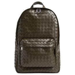 Bottega Veneta Рюкзак среднего размера из телячьей кожи Intrecciato цвета хаки для мужчин 730732v2hl23386
