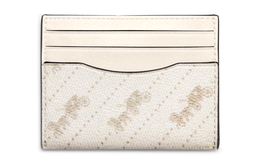 Coach Чехол для карт из коровьей кожи, сумка для хранения карт, мини-чехол для карт унисекс, белый c4287-qbcah