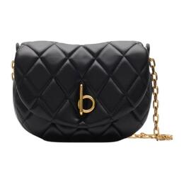Burberry Сумка-качалка из овчины, женская, через плечо, черная 81046281
