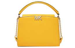 Michael Kors Сумка Karlie из искусственной кожи через плечо, сумка на плечо, женская, среднего размера, желтого цвета 30f1gcds2l-717