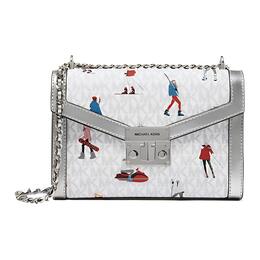 Michael Kors Сумка-конверт Jet Set из искусственной кожи, сумка через плечо, сумка среднего размера, белая женская 35h1s5cf2v-163